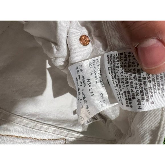 White denim Levi 501 - Picture 8 of 8